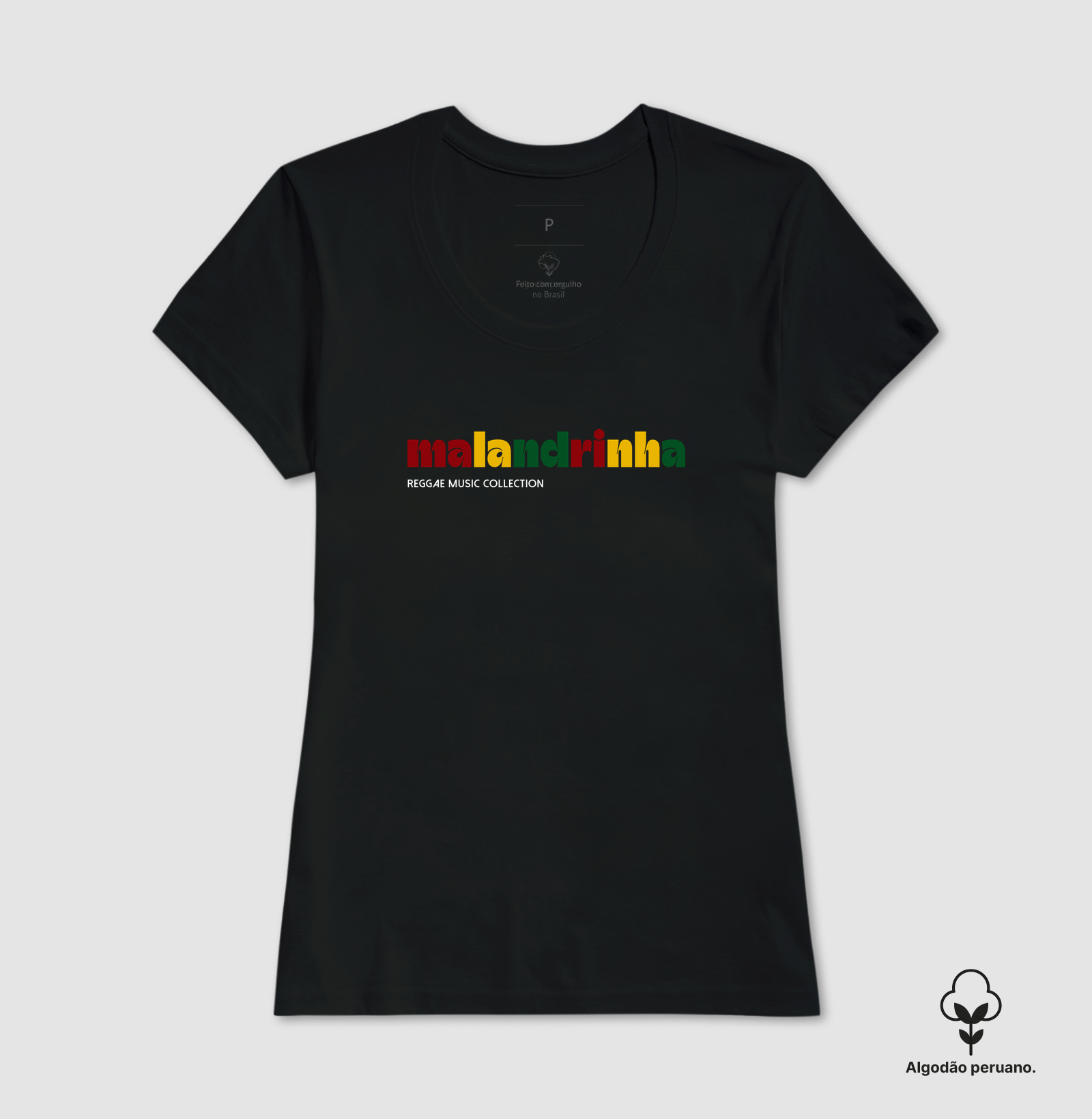 Camiseta Malandrinha. Coleção Reggae.  Masculino e feminino. Algodão Peruano. - Imagem 5