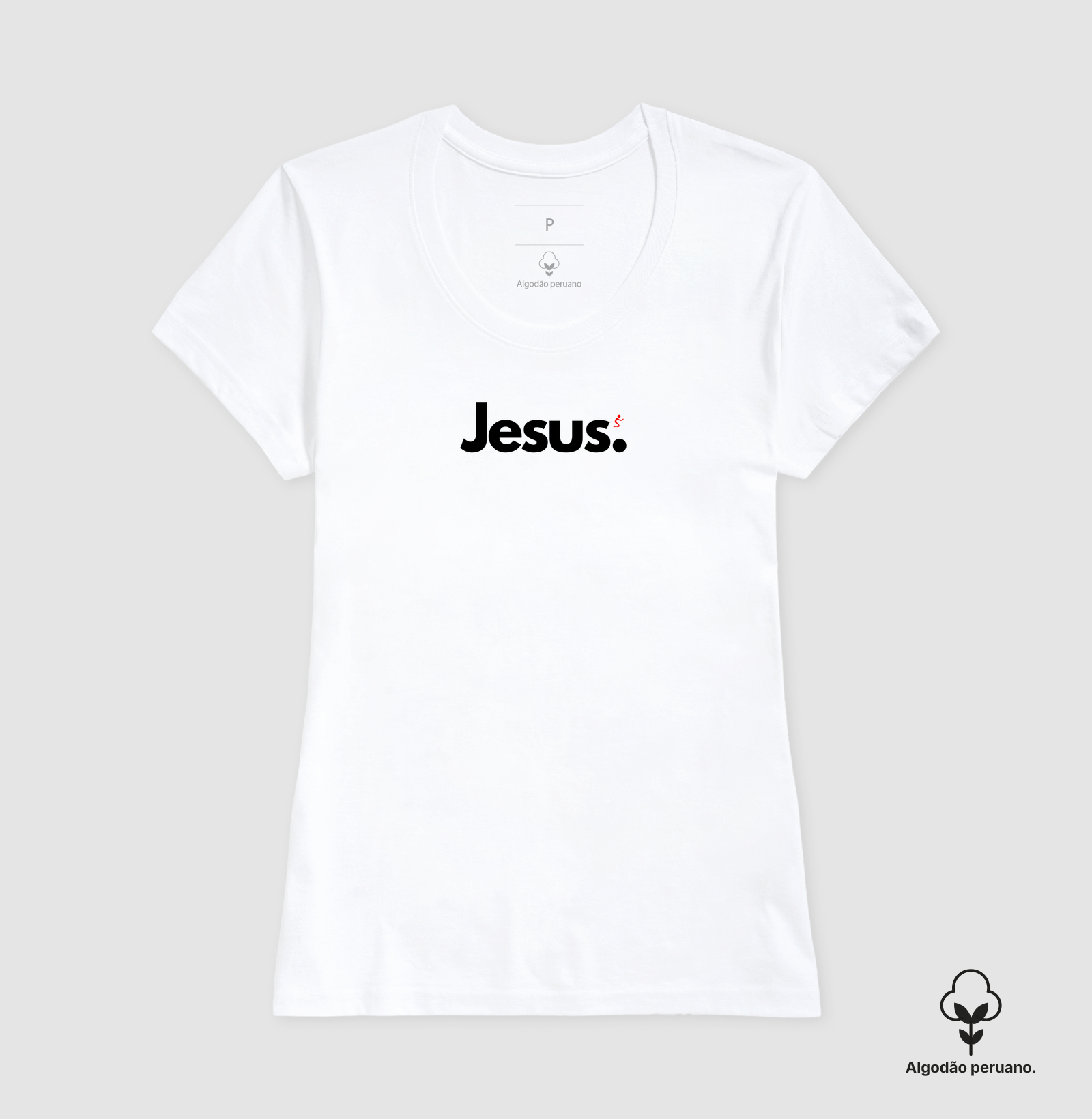 Camiseta Algodão Peruano Cristã Jesus - Imagem 6