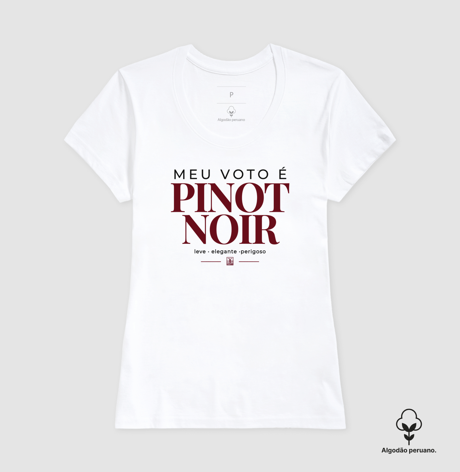 Camiseta “Meu Voto é Pinot Noir” – Wine Minimalista - Imagem 5