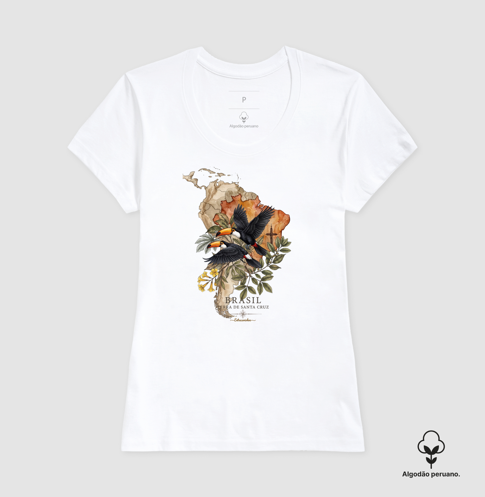 Camiseta Tucanos & Ipê - Brasil Terra de Santa Cruz - Fé, História e Natureza - Imagem 9