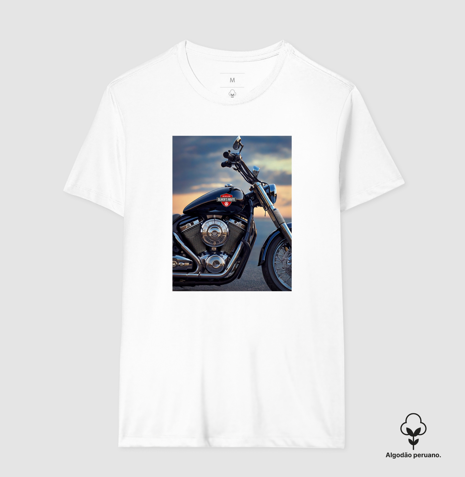 Motorcycle at Sunset Edição Especial em Algodão Peruano - Imagem 4
