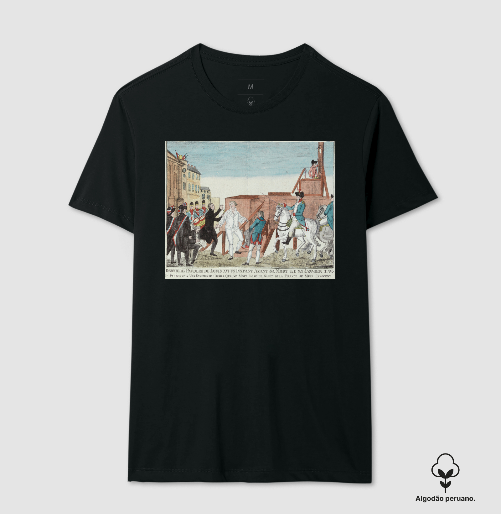 Camiseta Algodão Peruano As últimas palavras do rei Luís XVI - Imagem 7