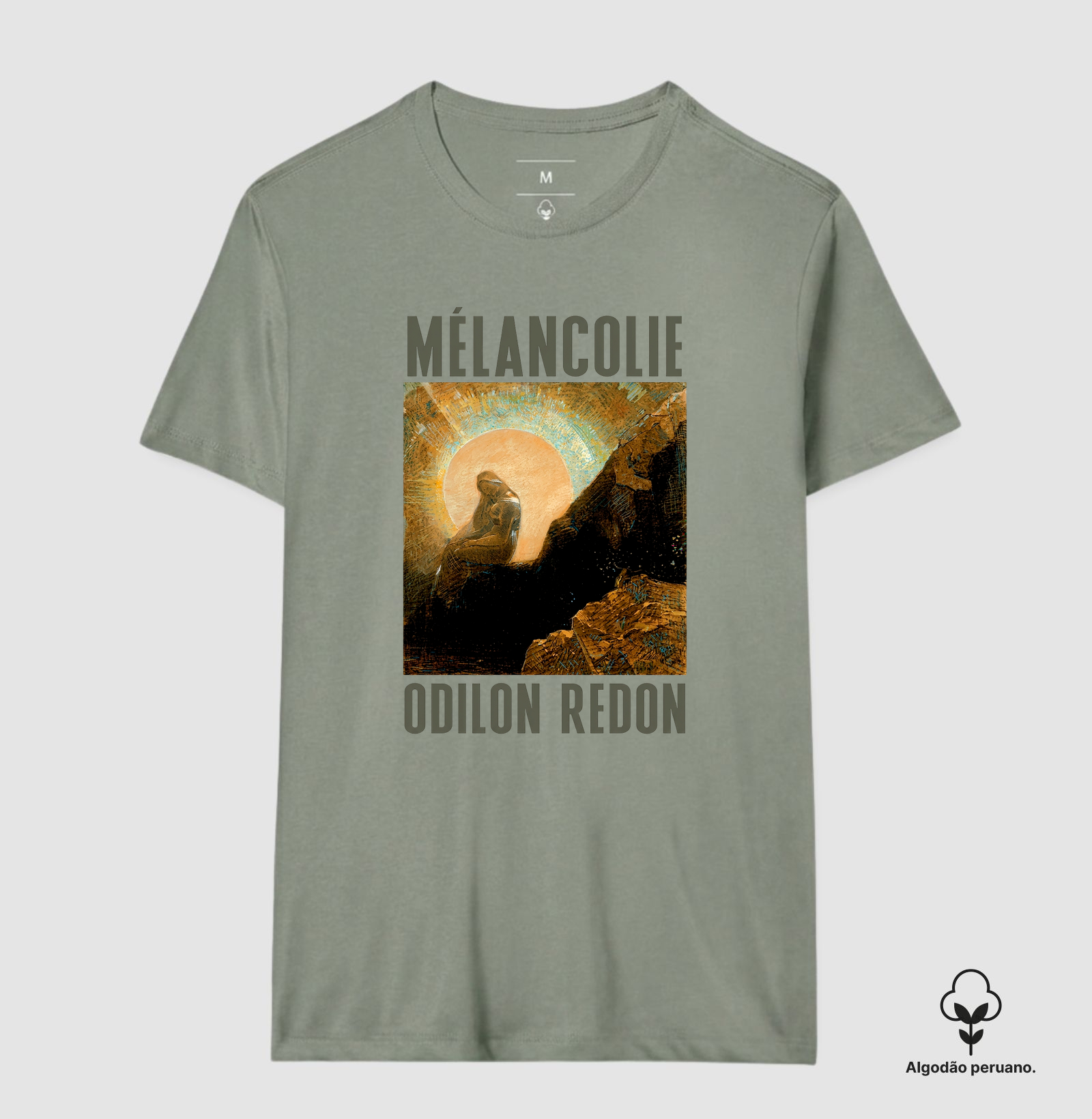 Camiseta Odilon Redon Mélancolie Algodão Peruano Tanguis - Imagem 5