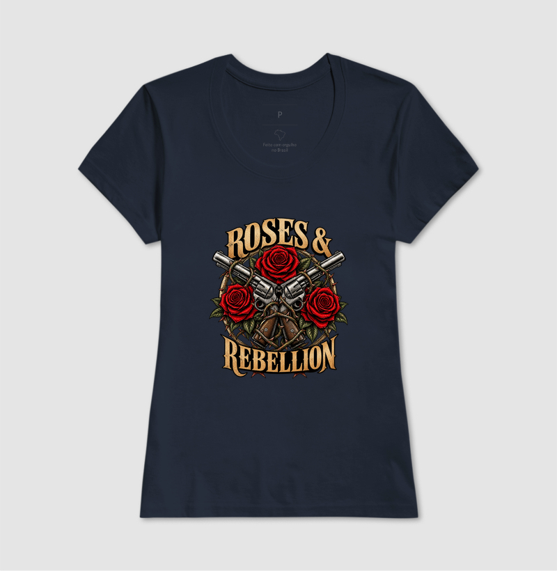 Camiseta Rock Vintage Roses & Rebellion - Imagem 7