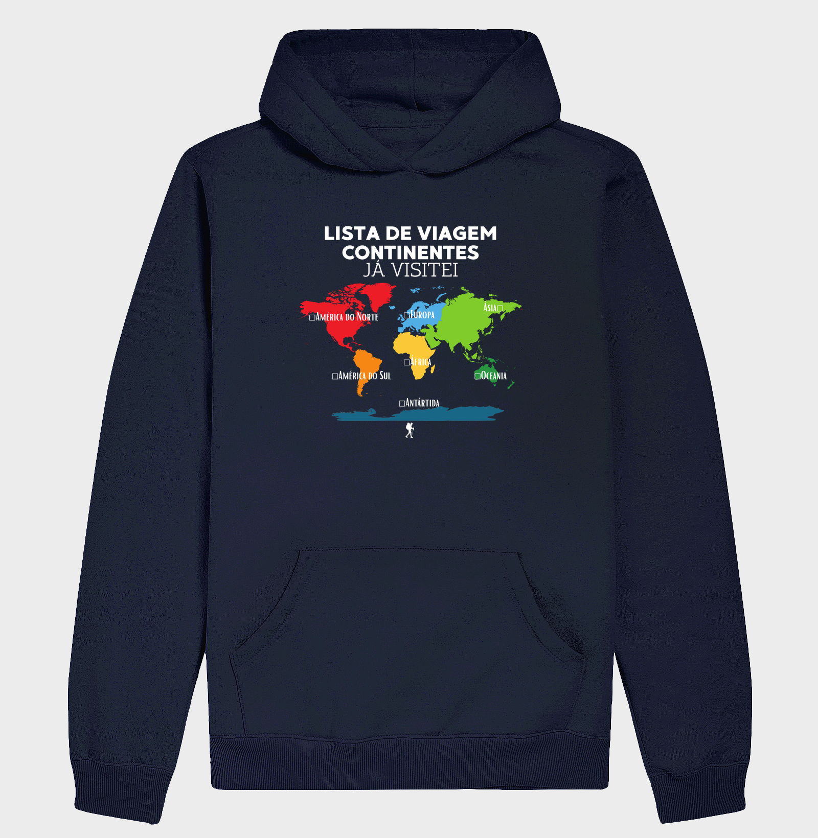 Camiseta Lista de Viagem Continentes Ja Visitei | Mapa Mundi Auto Personalizavel | Colecao Personalizaveis - Imagem 4