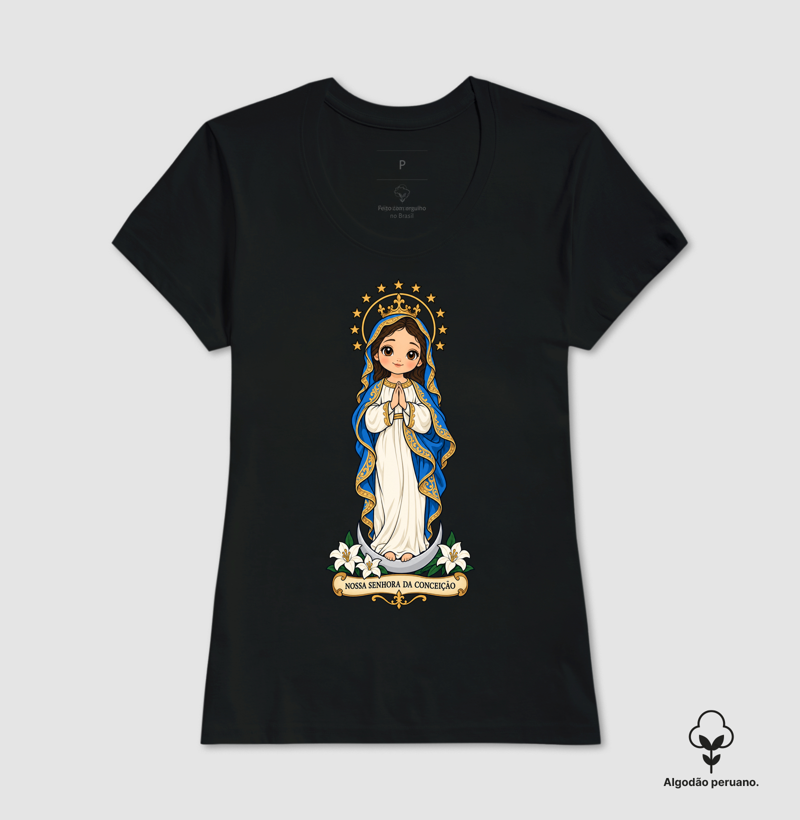 Nossa Senhora da Conceição estilo chibi - Imagem 5