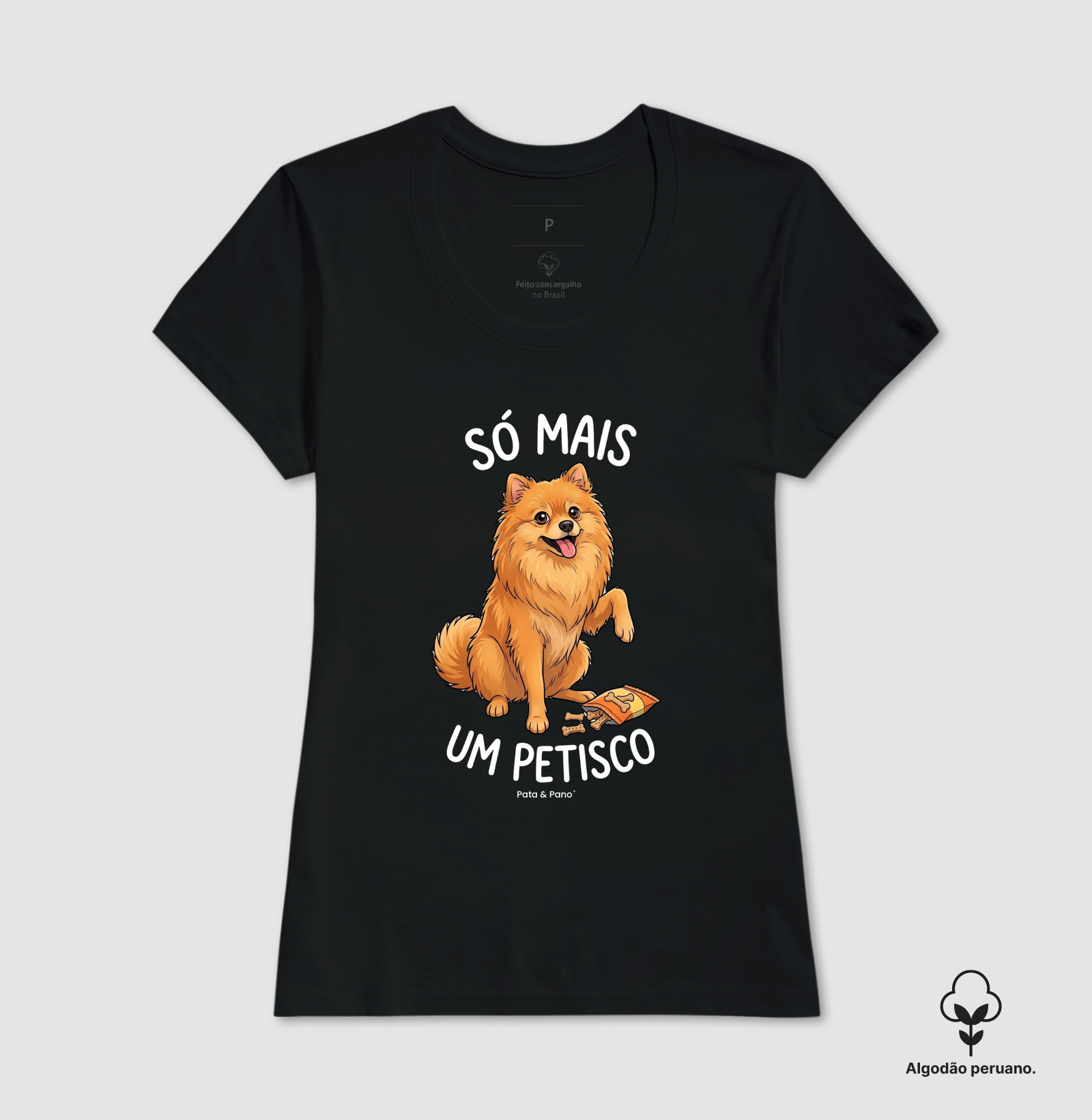 CAMISETA ALGODÃO PERUANO SPITZ ALEMÃO PETISCO - Imagem 2