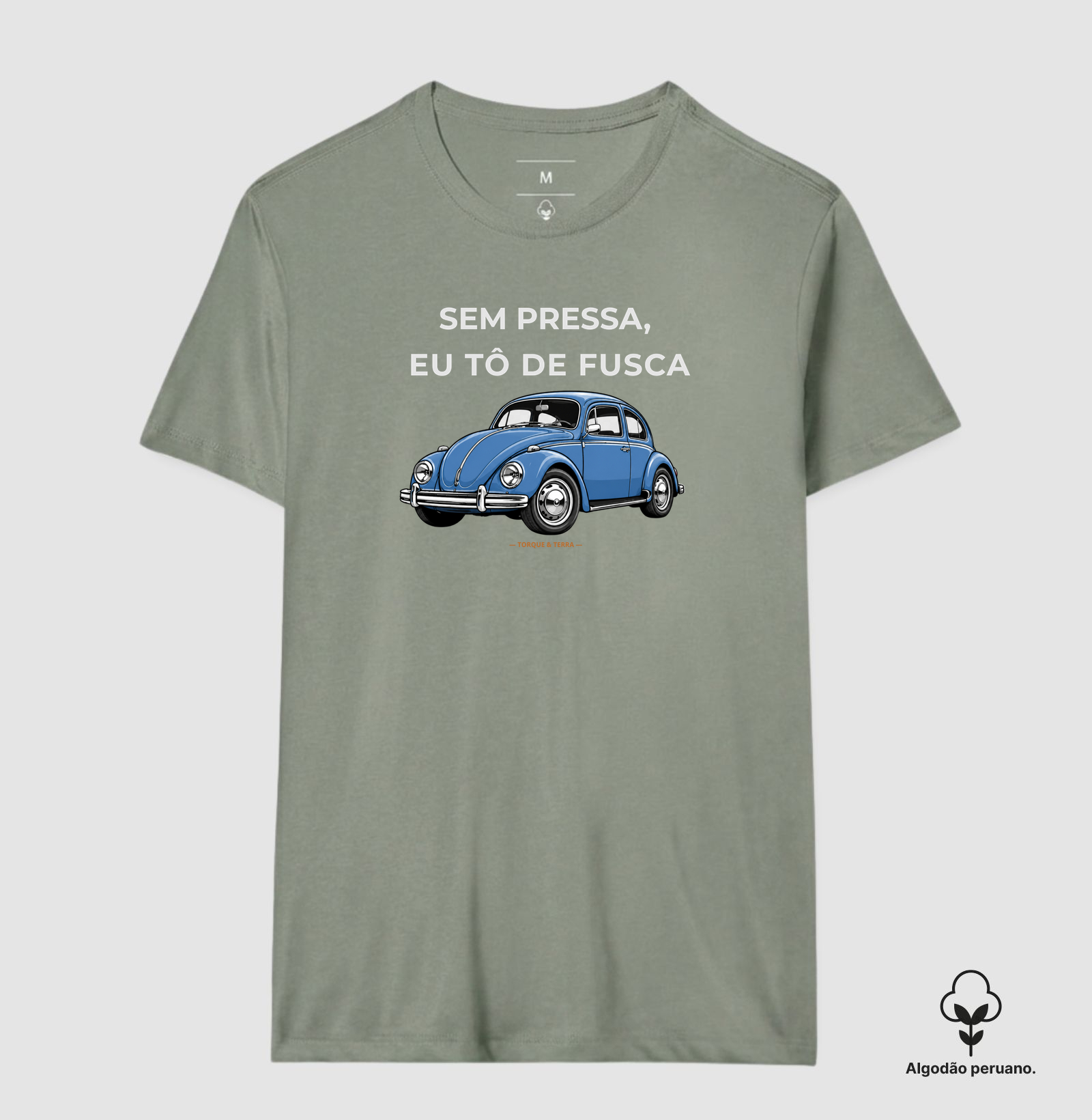Sem pressa, eu tô de fusca - Azul médio acinzentado - Imagem 3