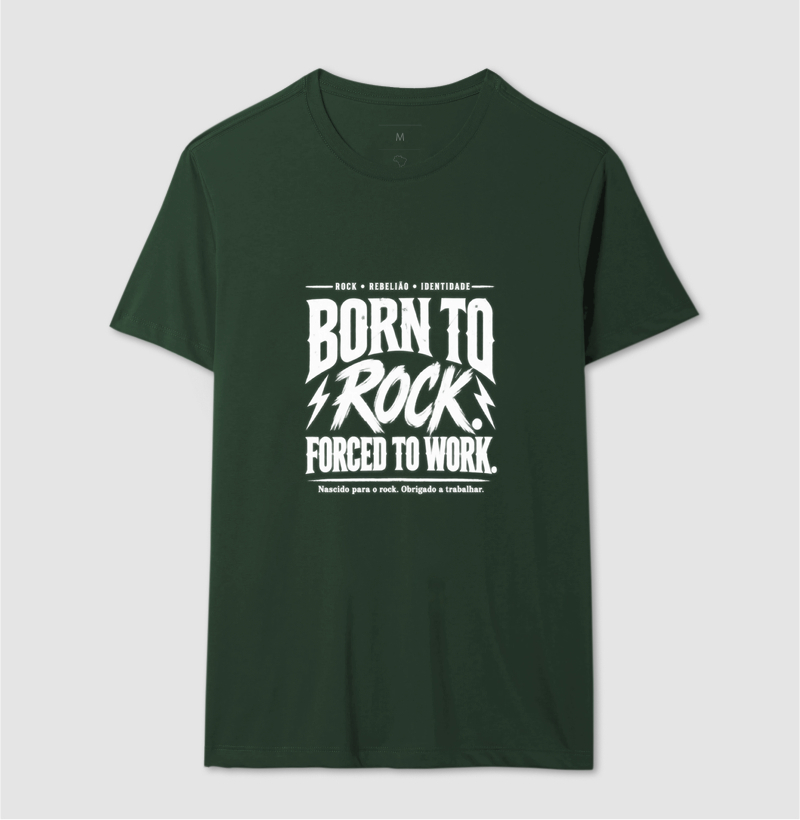 Camiseta Born to Rock Forced to Work – Rock Vintage - Imagem 12