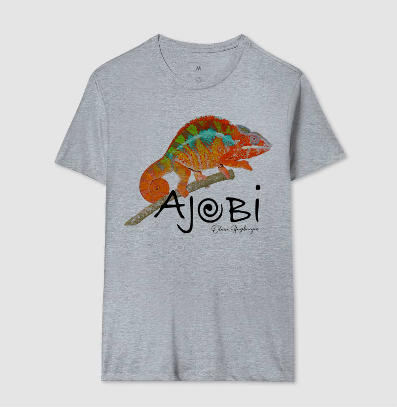 t-shirt 1/2 malha 100% algodão 30.1 penteada Ajobi Camaleão - Imagem 8