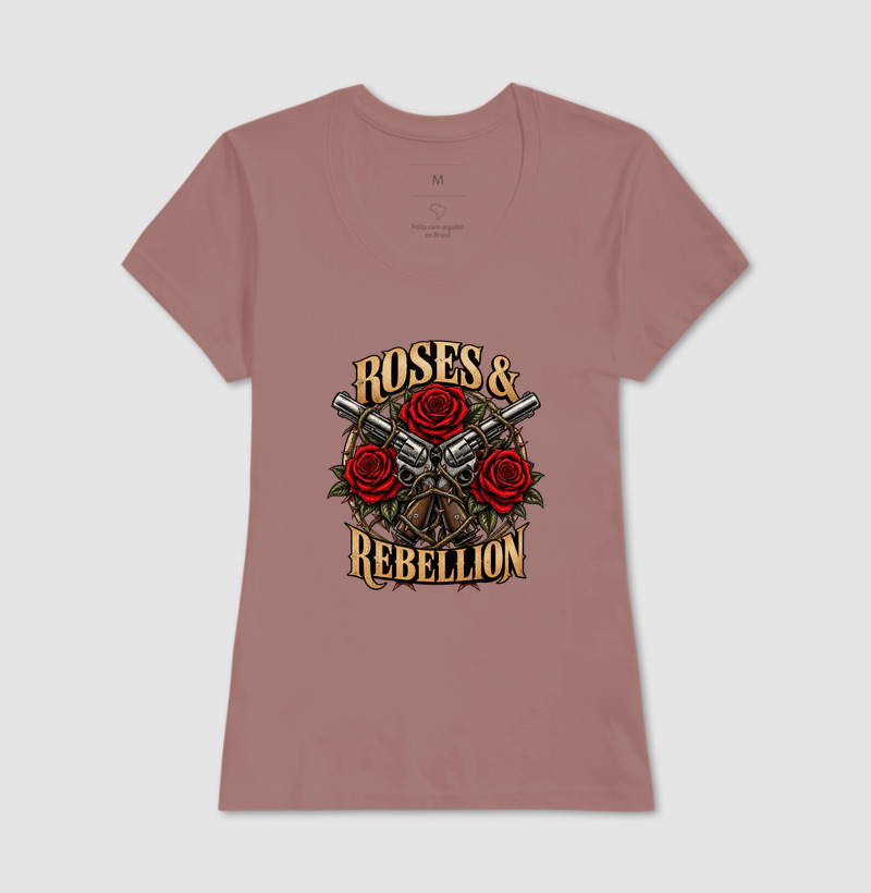 Camiseta Rock Vintage Roses & Rebellion - Imagem 17
