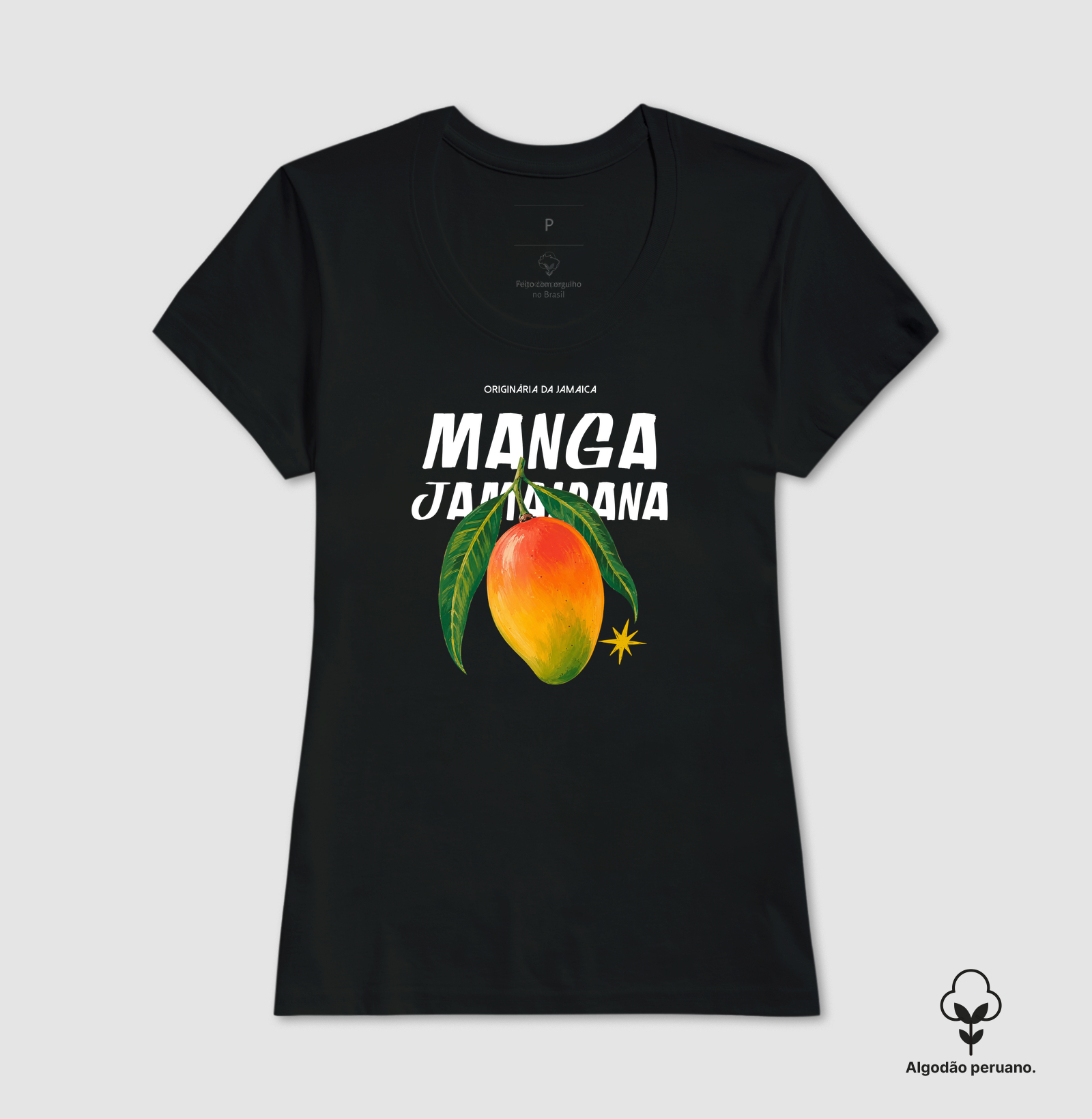 Camiseta Manga Jamaicana. Coleção Reggae.  Masculino e feminino. Algodão Peruano. - Imagem 2