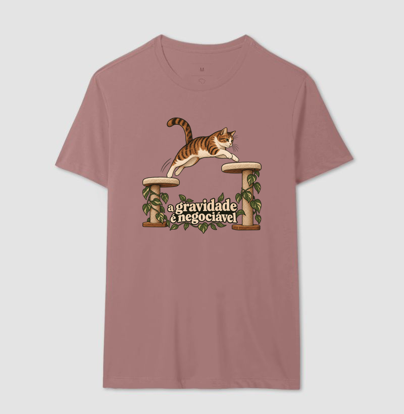 Camiseta Gato Salto "a gravidade é negociável" | Pelo & Pano - Imagem 16