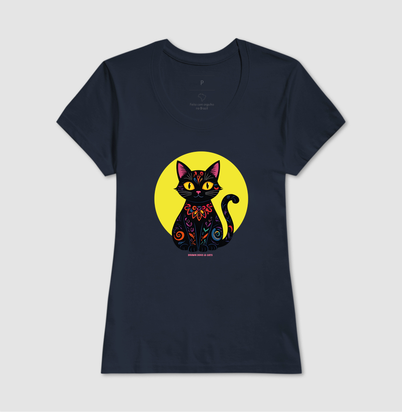 Gata preta e fundo amarelo - Imagem 8