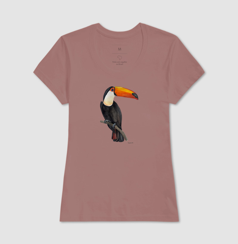 Camiseta Tucano Brasileiro em Aquarela – Arte por Taana - Imagem 15