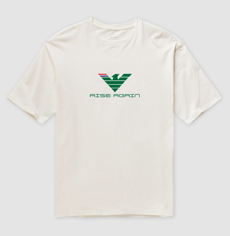 🌿 RISE AGAIN | Estampa Exclusiva  Renove seu estilo com a poderosa estampa RISE AGAIN, uma arte que representa superação, evolução e a capacidade de sempre se reerguer. Com design geométrico moderno em verde intenso e detalhes inspirados nas cores da Tailândia, esta composição transmite energia, equilíbrio e determinação. - Imagem 4