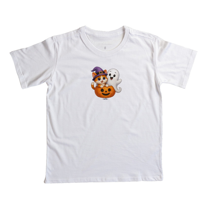 Infantil - Gatinho Laranja com Fantasma - Imagem 2