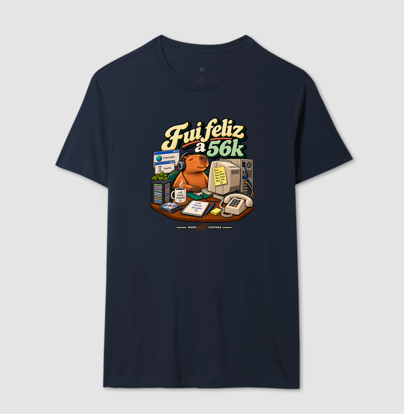 FUI FELIZ A 56K - Modo capivara - Camiseta - Imagem 8