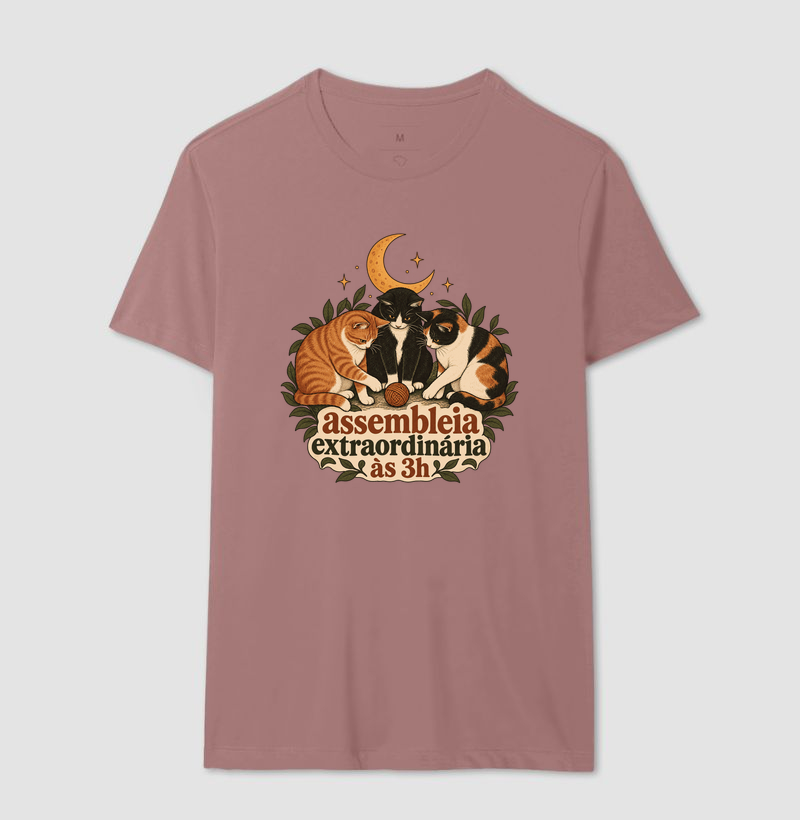 Camiseta Vários Gatos "assembleia extraordinária às 3h" | Pelo & Pano - Imagem 16