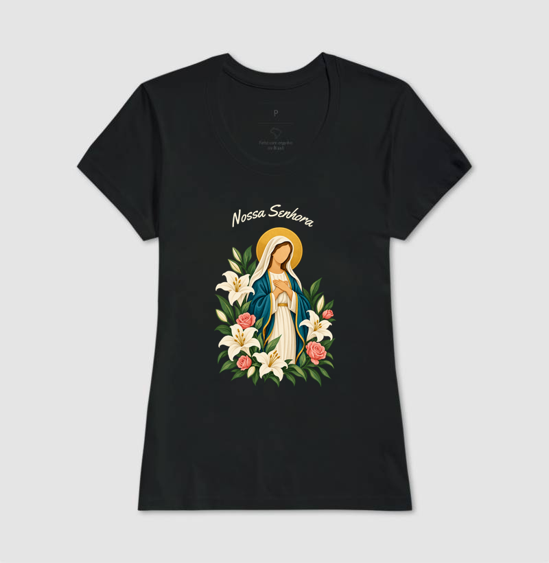 Camiseta Nossa Senhora — Flores de Fé - Imagem 6