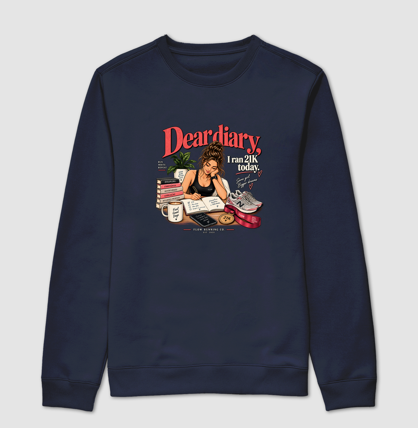 Moletom Corrida - Dear Diary, I Ran 21k Today - Imagem 5