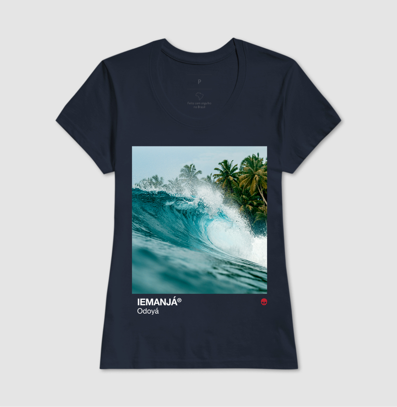 Camiseta Umbanda Orixá Iemanjá - Mar e Coqueiros - Imagem 7