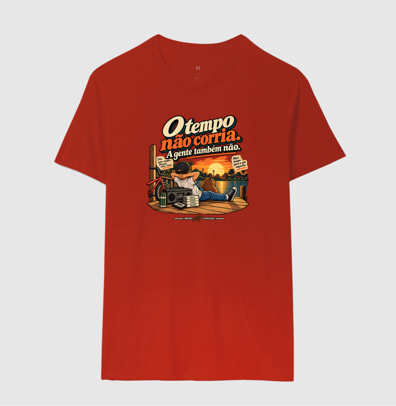 O TEMPO NÃO CORRIA. A GENTE TAMBÉM NÃO - Modo Capivara - Camiseta - Imagem 12