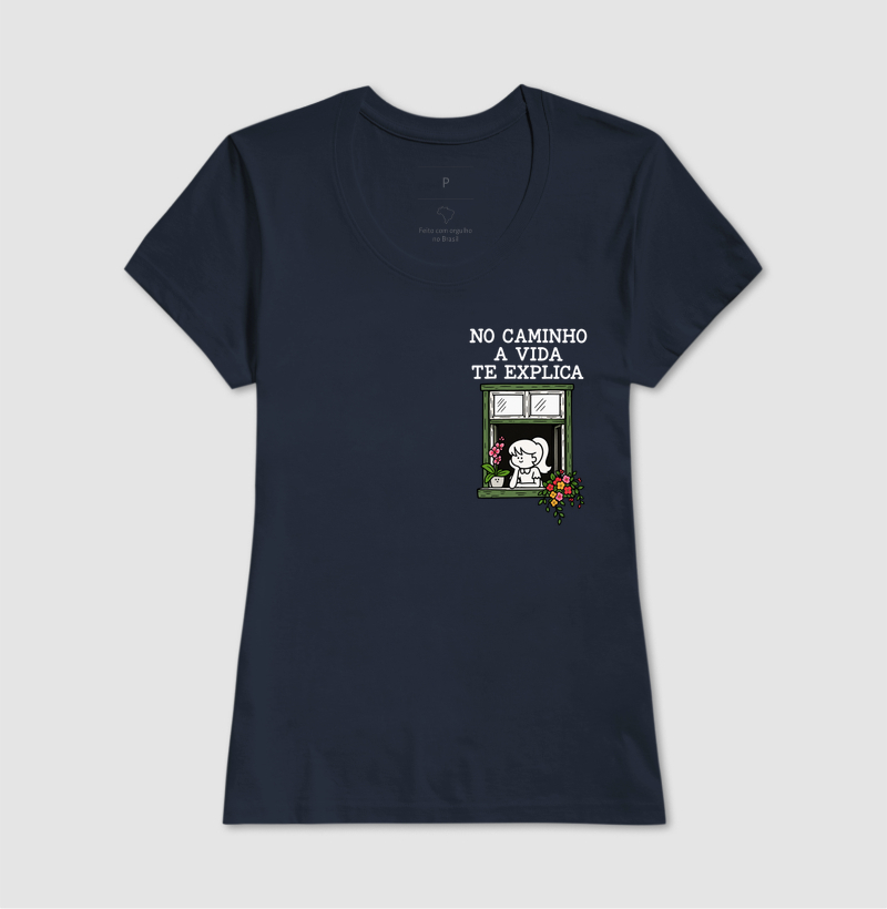 Camiseta No Caminho a Vida Te Explica (estampa P) - Imagem 7
