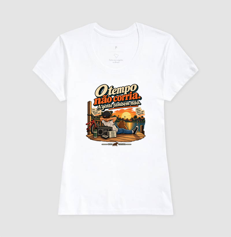 O TEMPO NÃO CORRIA. A GENTE TAMBÉM NÃO - Modo Capivara - Camiseta - Imagem 7