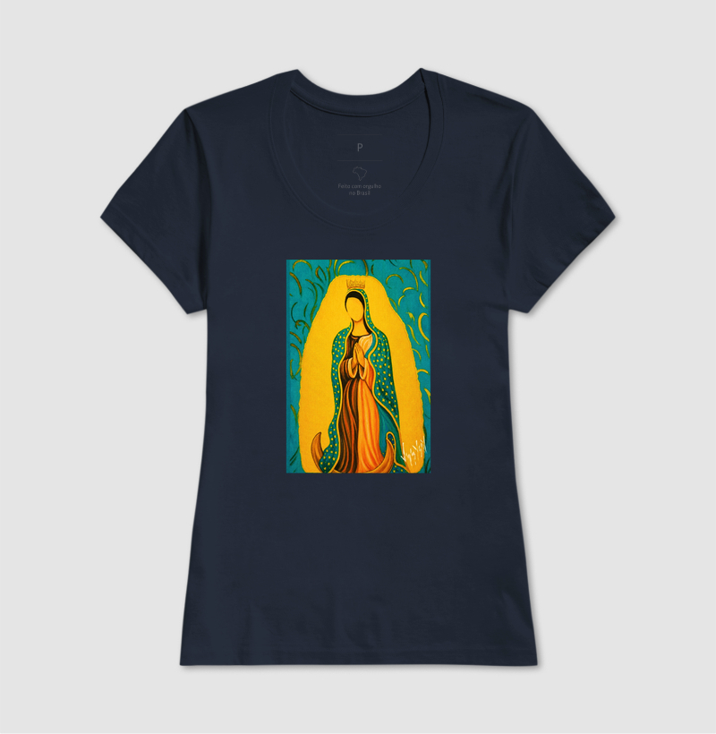 Camiseta Nossa Senhora de Guadalupe Arte Sacra - Imagem 7