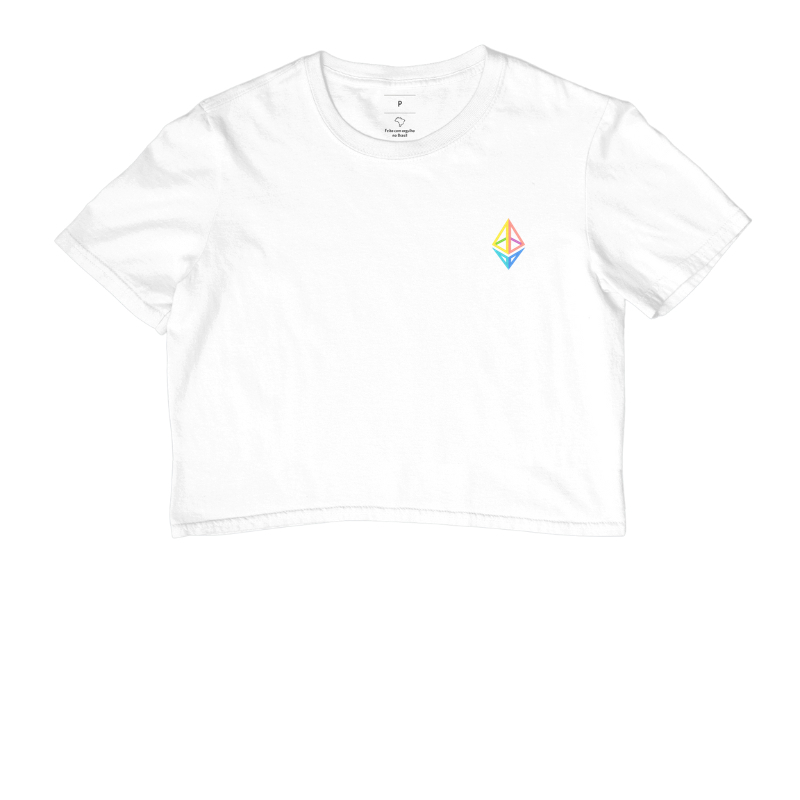 Cropped Ethereum Minimalista Dourado - Imagem 3