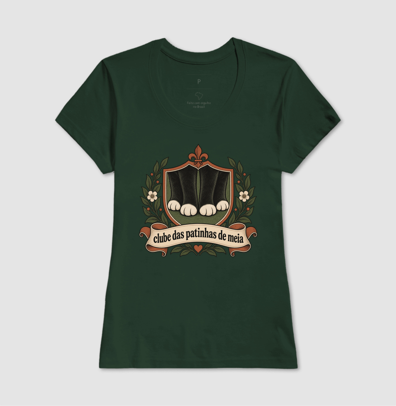 Camiseta Gato Preto "clube das patinhas de meia" | Pelo & Pano - Imagem 13