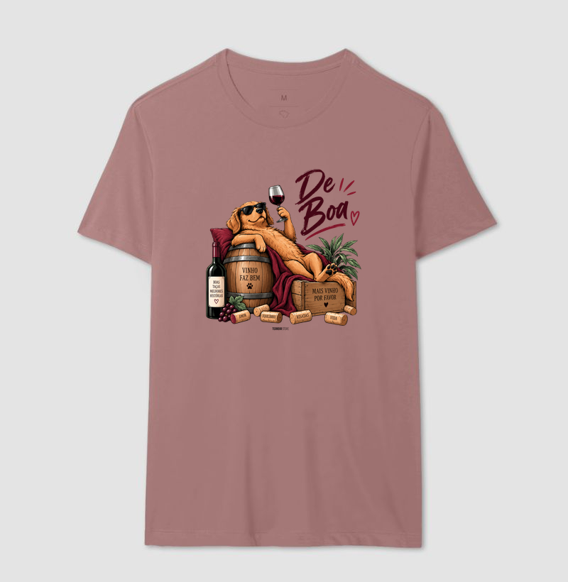 Camiseta “De Boa” Cachorro com Vinho – Lifestyle Relax - Imagem 14