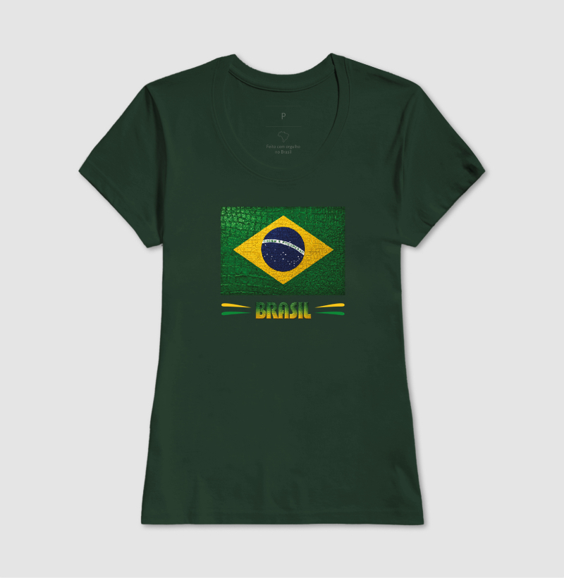 Camiseta Bandeira do BR estilizada (Feminina) - Imagem 9
