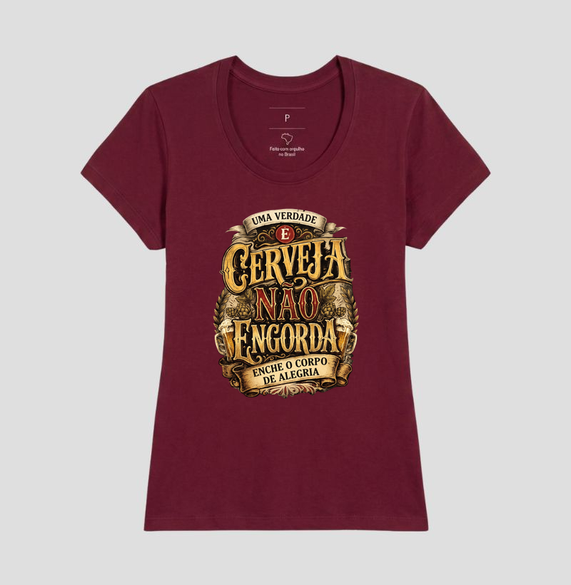 Cerveja Não Engorda | Camiseta Lúpulo e Alegria Vintage - Imagem 17