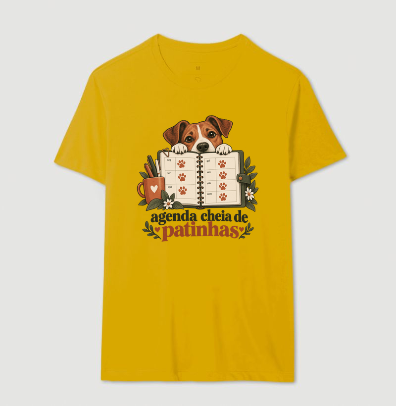 Camiseta Cachorro Rotina "agenda cheia de patinhas" | Pelo & Pano - Imagem 14