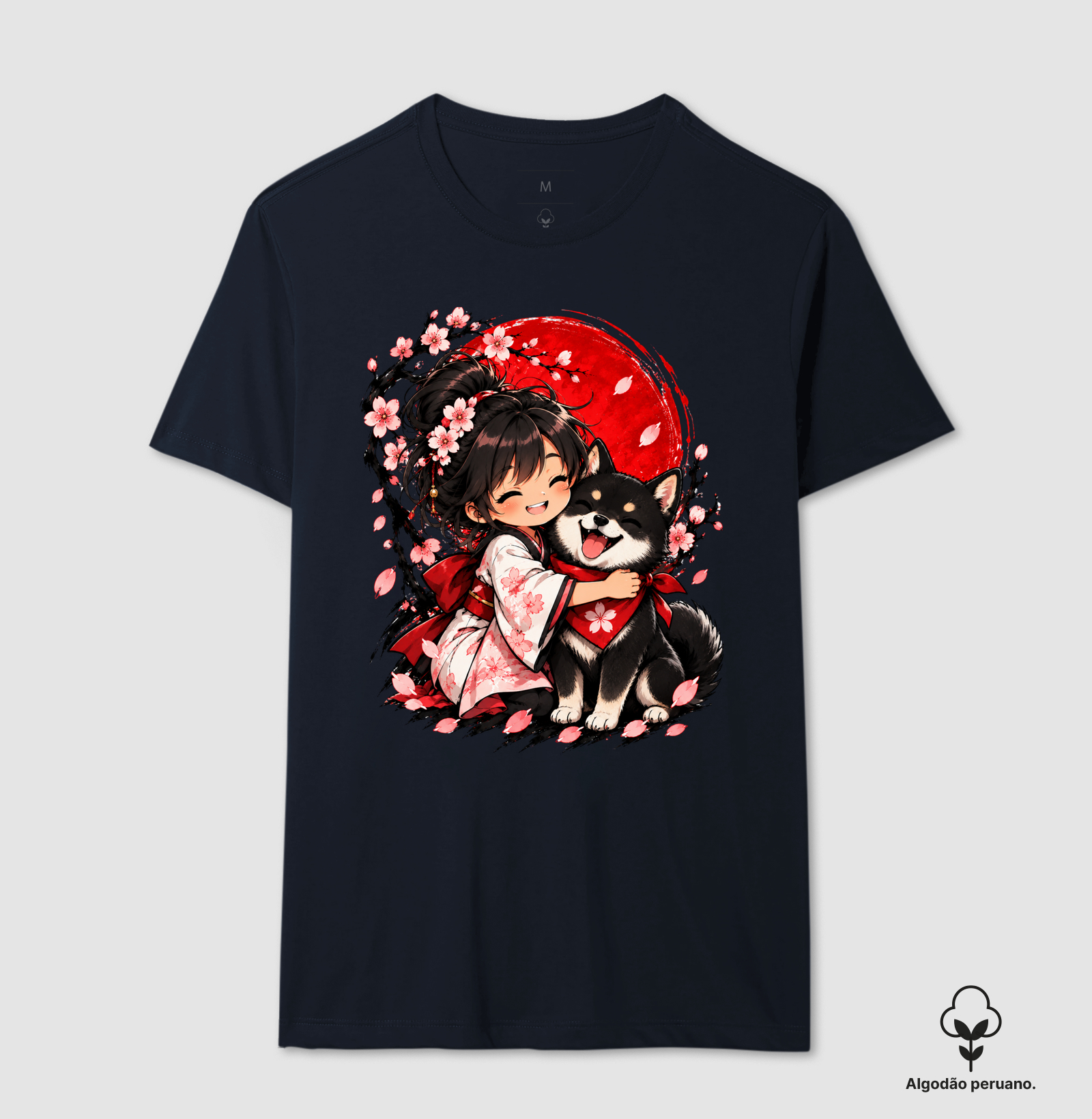 Sakura & Shiba — Amizade que Floresce (Preto) - Imagem 6