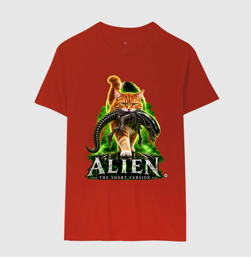 Camiseta Alien – The Short Version Gatos (laranjinha) - Imagem 10