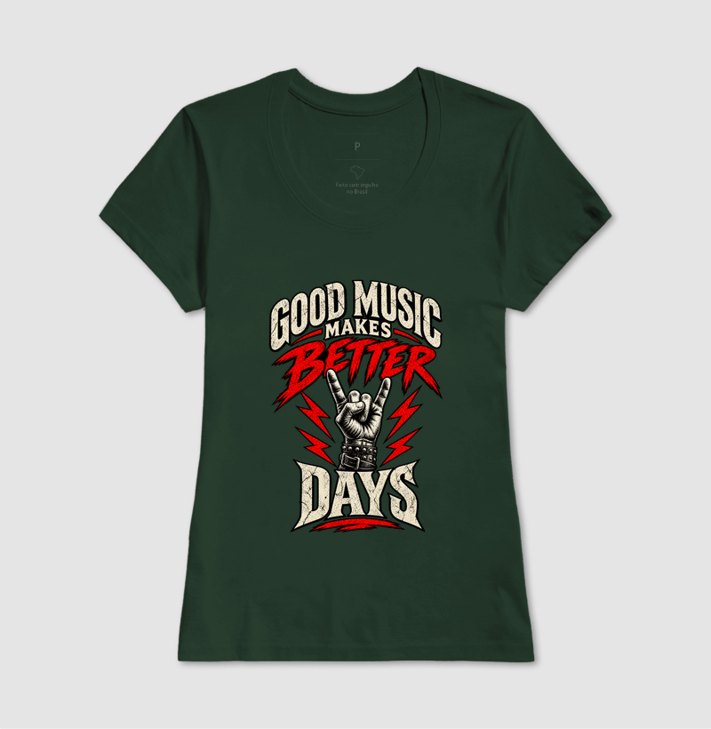 Camiseta Rock Good Music Makes Better Days – Estampa Rock’n’Roll - Imagem 11
