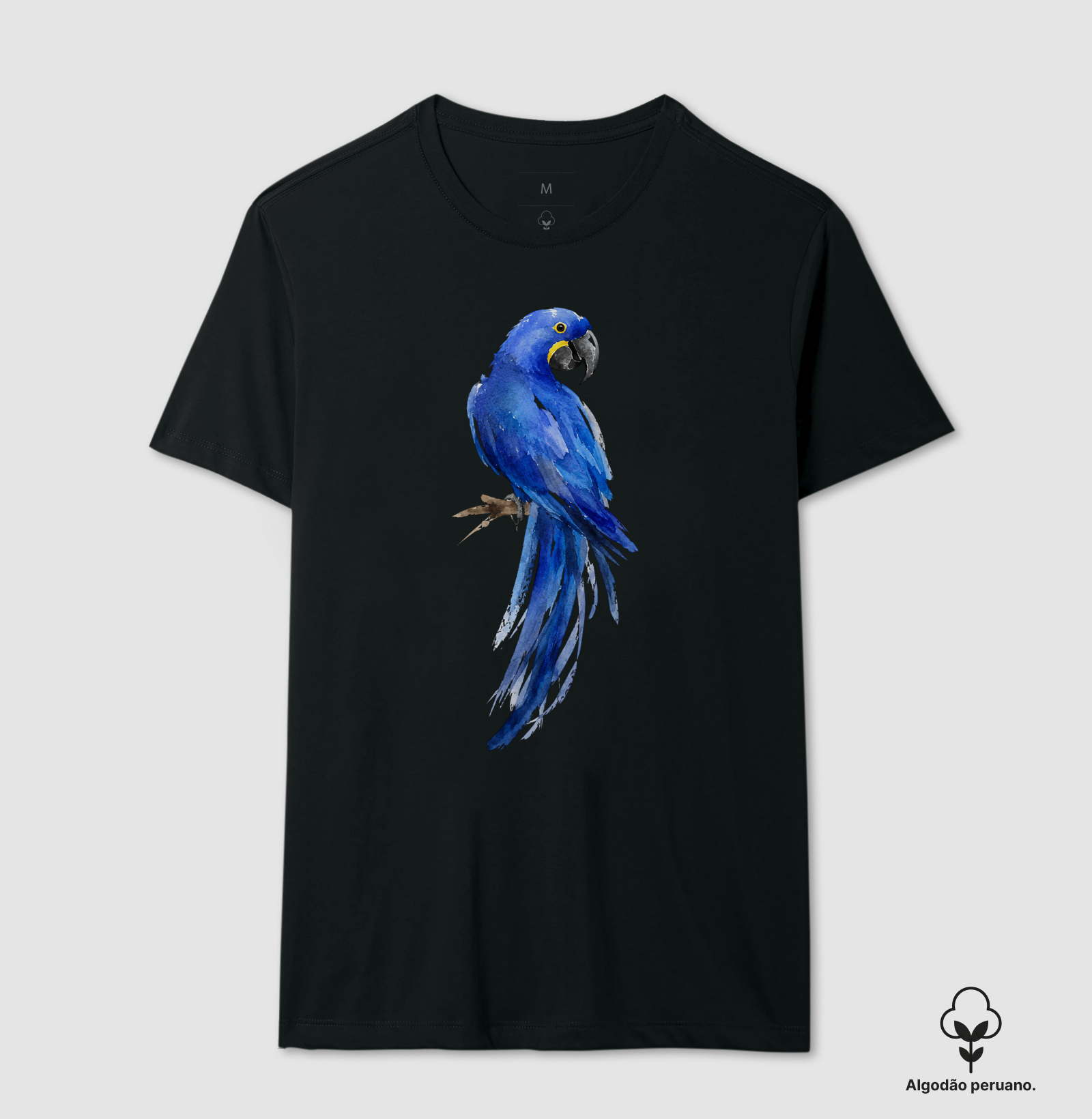 Camiseta Arara-Azul – Aves do Brasil Algodão Peruano - Imagem 5