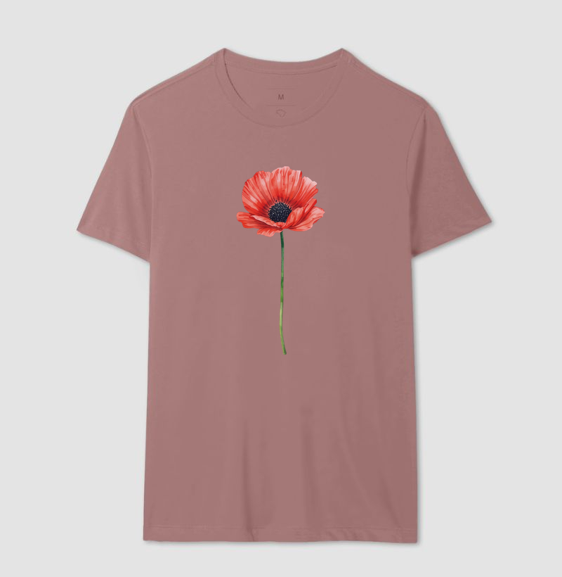 Poppy Bloom - Camiseta Algodão Premium - Imagem 16