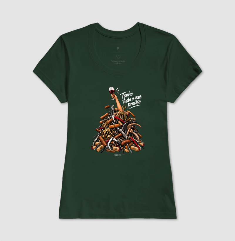 Camiseta “Tenho Tudo o Que Preciso (Mais Vinho)” – Wine Lover - Imagem 11