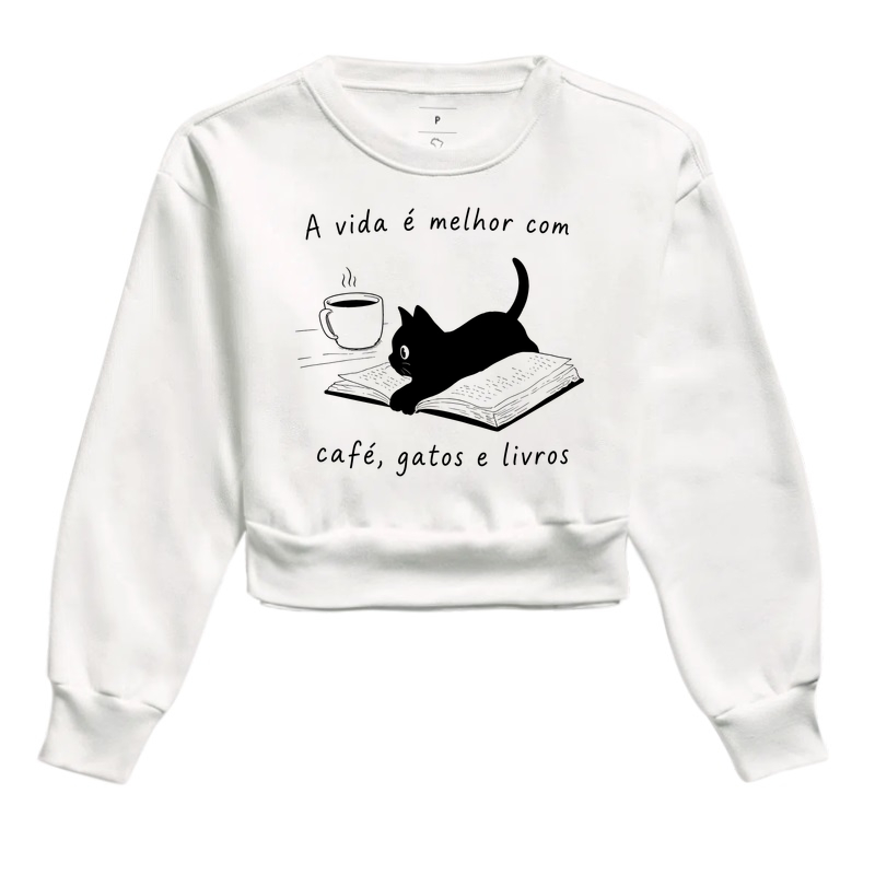 A Vida é Melhor com Café, Gatos e Livros - Imagem 3