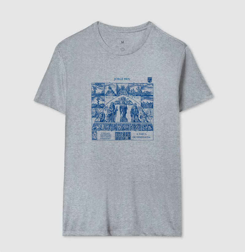 Camiseta Unissex de Algodão Jorge Ben Estampa Azul – A Tábua de Esmeralda - Imagem 4
