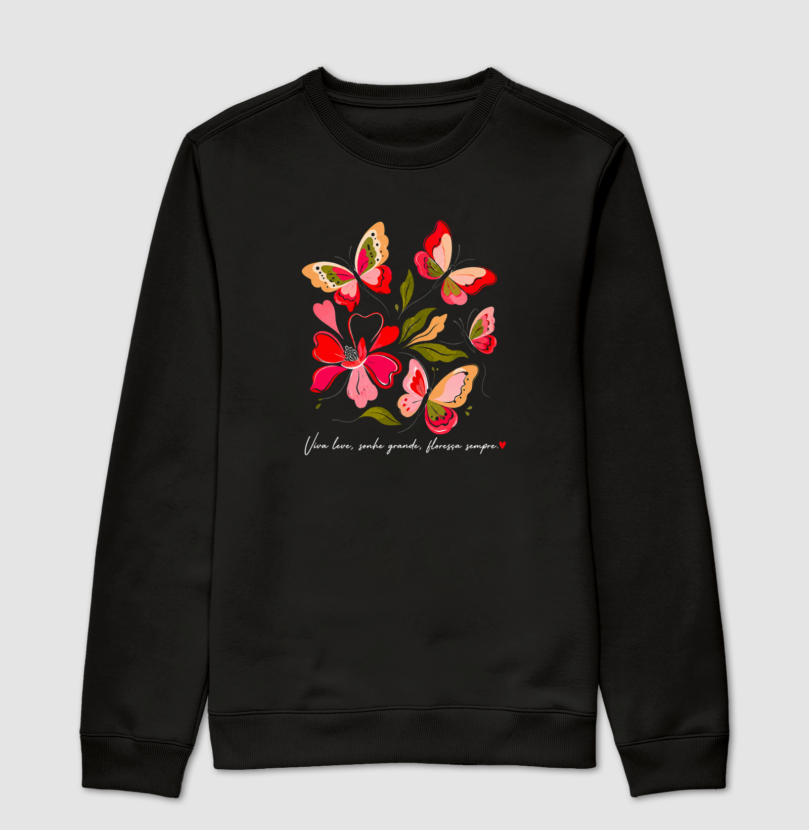 Camiseta Viva leve, Sonhe grande, Floresça sempre. - Imagem 4