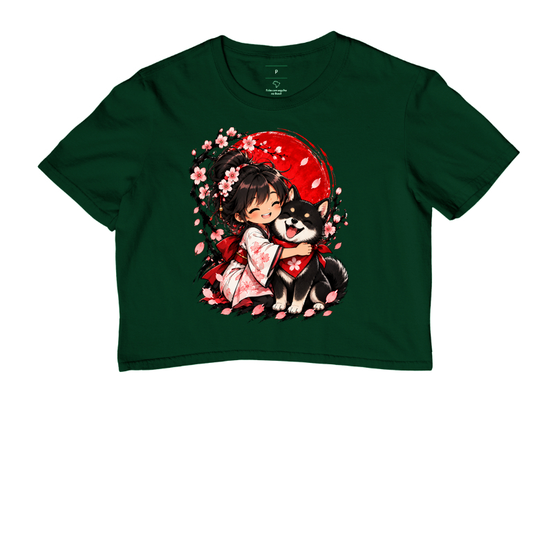 Sakura & Shiba — Amizade que Floresce (Preto) - Imagem 5