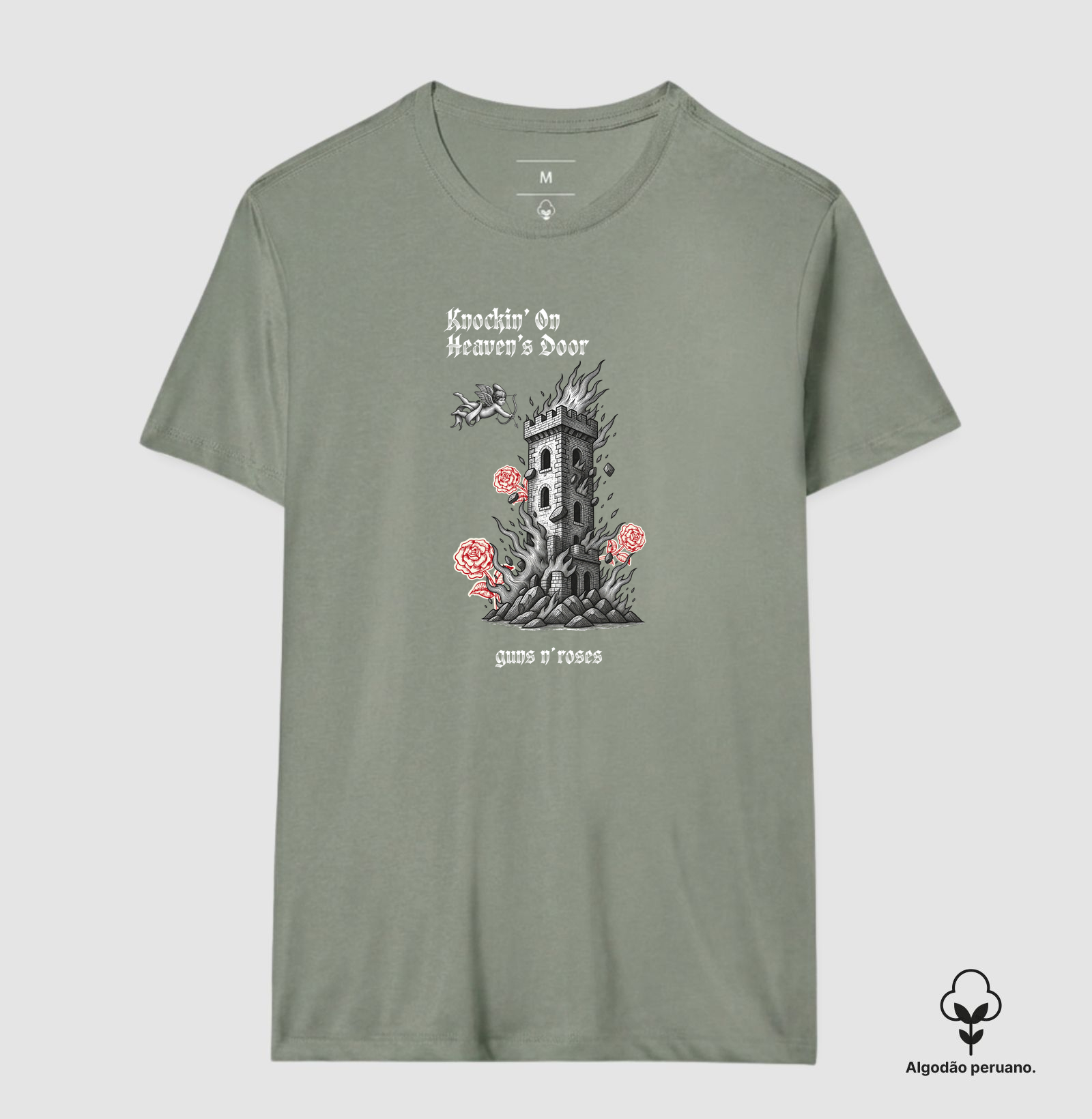  Camiseta Torre Guns Coleção Música. Masculino e feminino. Algodão Peruano. - Imagem 6