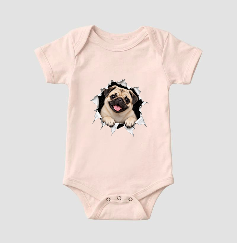 Pug Saindo da Camiseta - Imagem 5