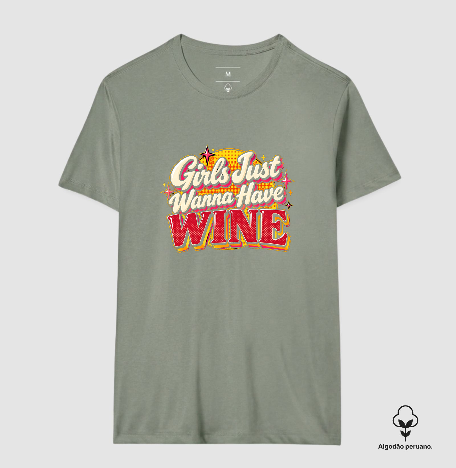 Camiseta Girls Just Wanna Have Wine – Estampa Retrô de Vinho - Imagem 8