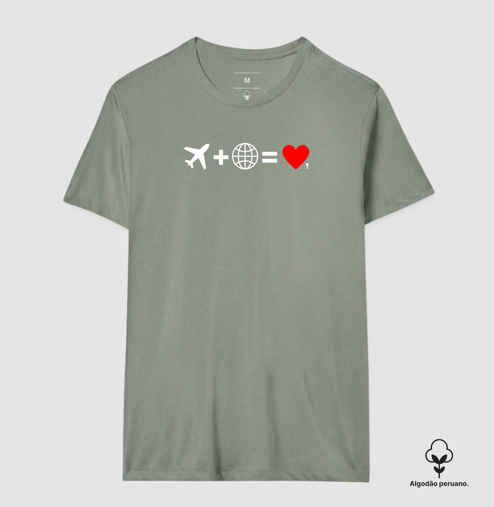 Camiseta Aviao Mais Mundo Igual Amor | Equacao Viagem Minimalista | Colecao Viciados em Viagem - Imagem 8